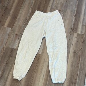 American Eagle Cream Joggers with Relaxed Fit